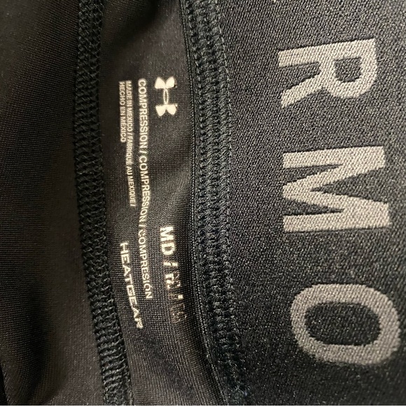 Under Armour Heat Gear Fitted Compression Tights Pants Men’s Medium Black Base - Picture 4 of 8